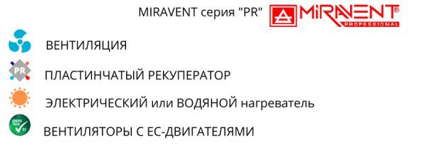 MIRAVENT PR 4500 W (с водяным калорифером)